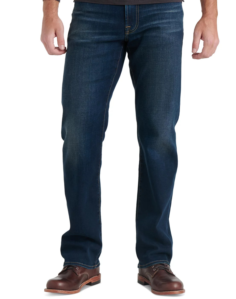 Lucky Brand Men's Relaxed Straight Jeans in Deep Indigo